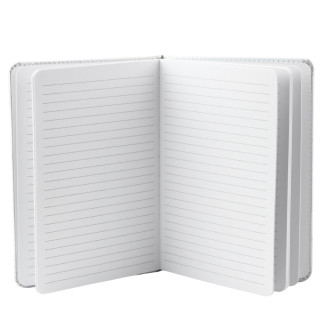 Notatnik zeszyt planner w linie liście bananowca gumka a5 80 kartek