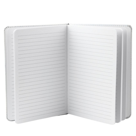 Notatnik zeszyt planner w linie liście bananowca gumka a5 80 kartek