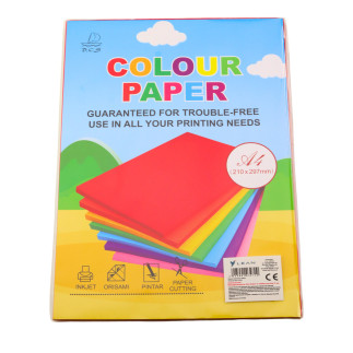 Papier kolorowy ozdobny a4 do druku rękodzieła kartki 100szt