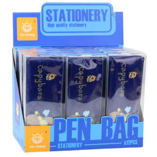 Piórnik szkolny przybornik kapibara myjąca zęby granatowy 20 x 8,5 x 4 cm