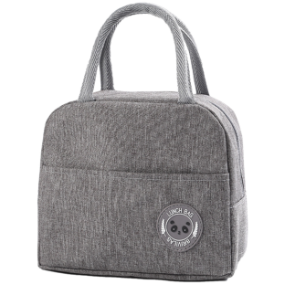 Torba termiczna izolacyjna śniadaniowa lunch bag szara 23cm