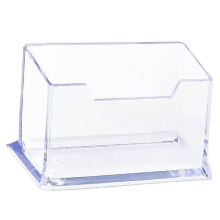 Pojemnik na wizytówki przeźroczysty transapentny plastikowy 11cm