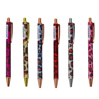 Długopis metalowy automatyczny panterka niebieski tusz 1.0mm