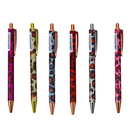 Długopis metalowy automatyczny panterka niebieski tusz 1.0mm