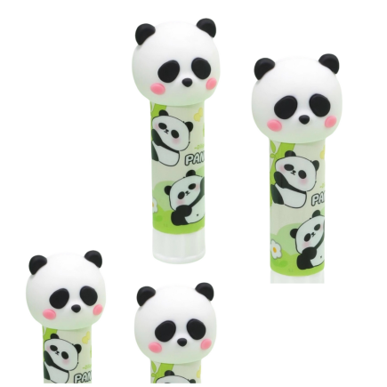 Klej w sztyfcie szkolny biurowy panda zielony 3d