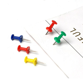 Zestaw pinezki do tablicy korkowej biurowe szkolne kolorowe 40szt.