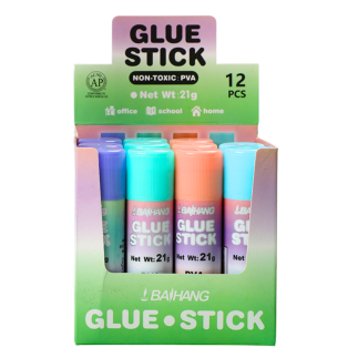 Klej w sztyfcie szkolny biurowy pastelowy 21g