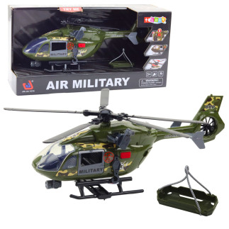 Helikopter wojskowy militarny hak nosze światła dźwięki 1:12