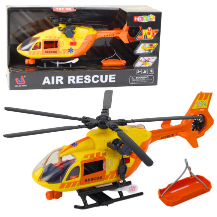 Helikopter ratunkowy hak nosze światła dźwięki pomarańczowy 1:12