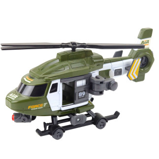 Helikopter wojskowy militarny hak nosze światła dźwięki khaki 1:16