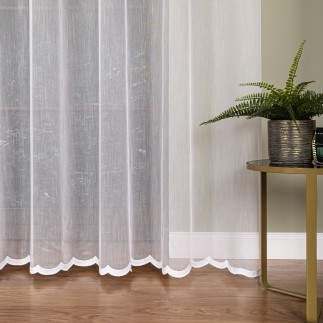 Firanka haftowana, wysokość 300cm, kolor 001 biały