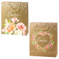 Torba prezentowa napis love kwiaty brokat 32 x 26 x 10 cm