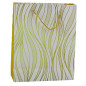 Torba prezentowa papierowa linie faliste złote 32 x 26 x 12 cm
