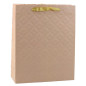 Torba prezentowa z tłoczeniem jasno beżowa 32 x 26 x 10cm Torba prezentowa z tłoczeniem jasno beżowa 32 x 26 x 10cm