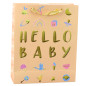 Torba prezentowa dla dziecka hello baby brzoskwiniowa 32 x 26 x 10cm