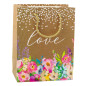 Torba prezentowa napis love kwiaty 23 x 18 x 10,5 cm