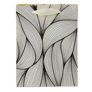 Torba prezentowa falisty złoty wzór mix kolor 23 x 18 x 10 cm