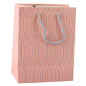 Torba prezentowa papierowa srebrne linie faliste 23 x 18 x 10,5 cm