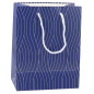 Torba prezentowa papierowa srebrne linie faliste 23 x 18 x 10,5 cm