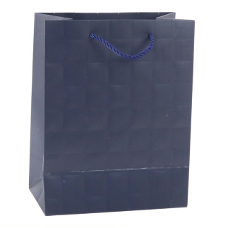 Torba prezentowa elegancka tłoczone kwadraty 23 x 18 x 10,5 cm