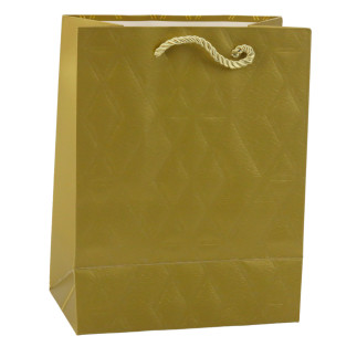 Torba prezentowa papierowa elegancka złote wzory 23 x 18 x 10,5 cm