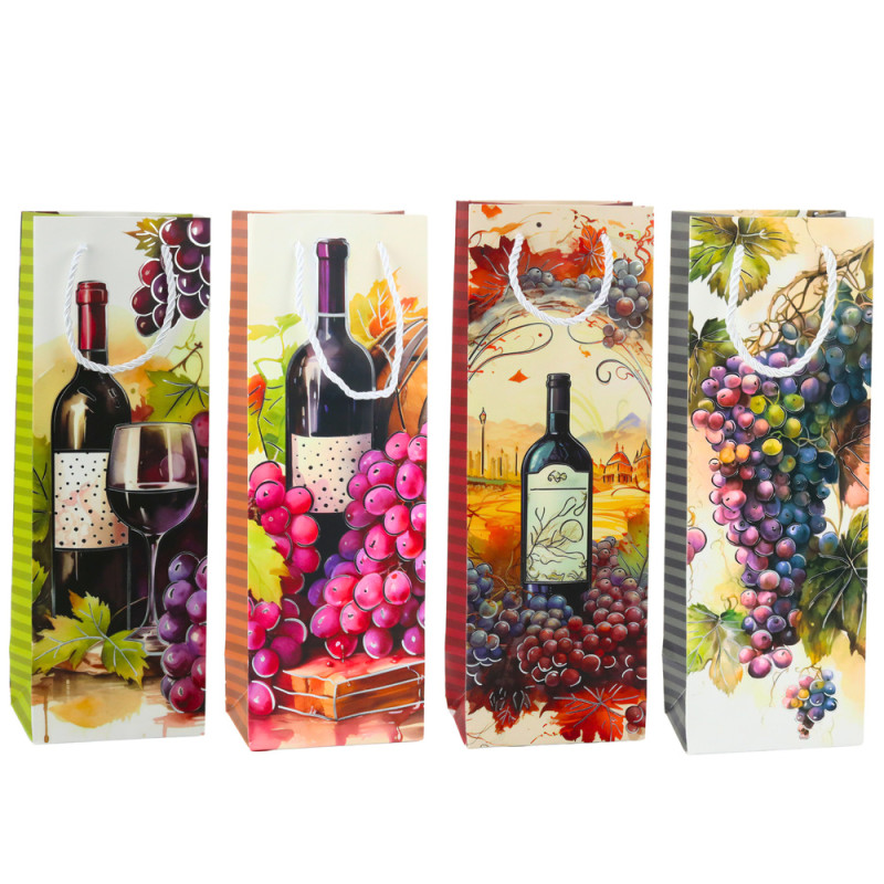 Torba prezentowa na wino butelkę papierowa 35 x 12 x 9 cm Torba prezentowa na wino butelkę papierowa 35 x 12 x 9 cm