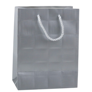Torba prezentowa kwadraty strukturalne elegancka  23 x 18 x 10 cm