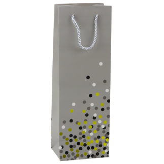 Torba prezentowa na butelkę wino w kropki 36 x 12 x 9cm