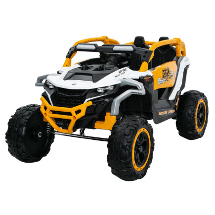 Pojazd na akumulator m3 żółto-biały 4x4