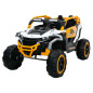 Pojazd na akumulator m3 żółto-biały 4x4