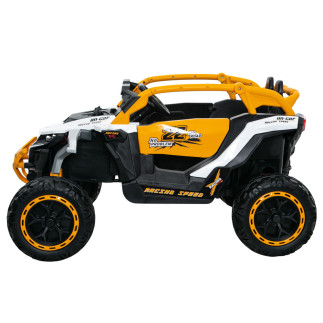 Pojazd na akumulator m3 żółto-biały 4x4