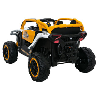 Pojazd na akumulator m3 żółto-biały 4x4