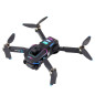 Dron lu60 podwójna kamera hd światła led aplikacja czarny