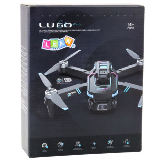 Dron lu60 podwójna kamera hd światła led aplikacja czarny