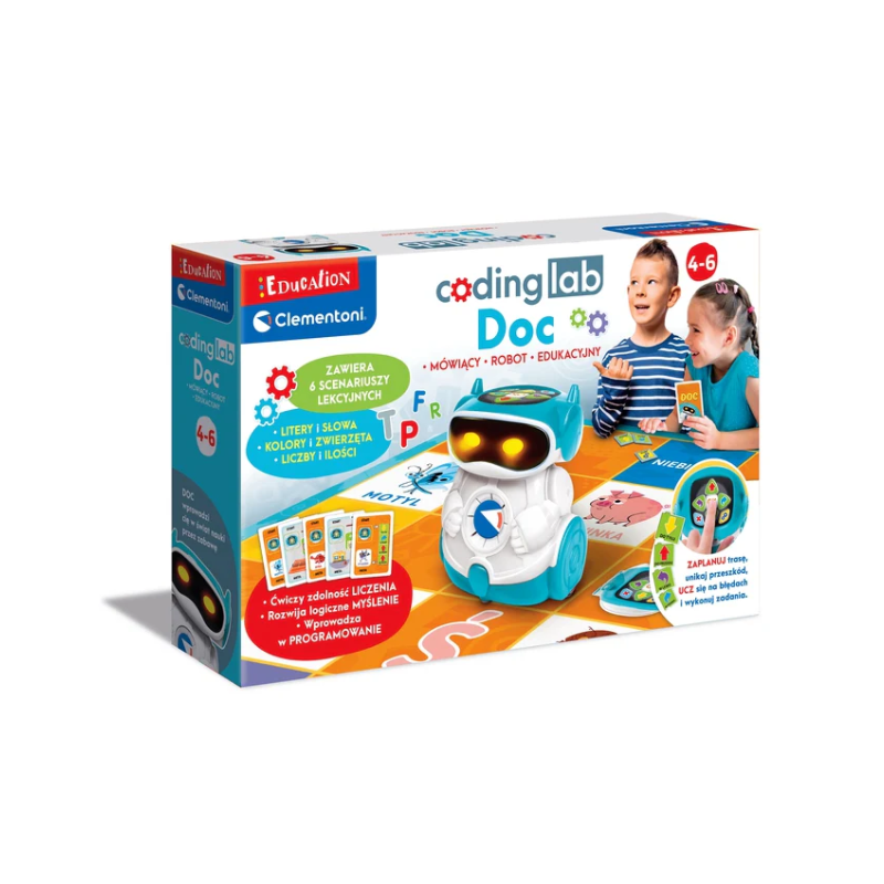 Zestaw edukacyjny robot doc nauka robotyka edukacyjna język polski clementoni 50730