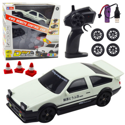 Auto sportowe do driftu wymienne koła zdalnie sterowany rc 4wd biały