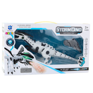 Robot dinozaur na baterie ruchome skrzydła światła dźwięk biały