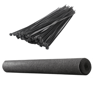 Siatka cieniująca na ogrodzenie płot maskująca szara 1.5m 10m 140g/m²