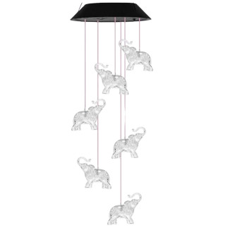 Lampki solarne ogrodowe led dzwonki słoniki kolorowe 70cm