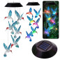 Lampki solarne ogrodowe led dzwonki kolibry niebieskie 70cm Lampki solarne ogrodowe led dzwonki kolibry niebieskie 70cm