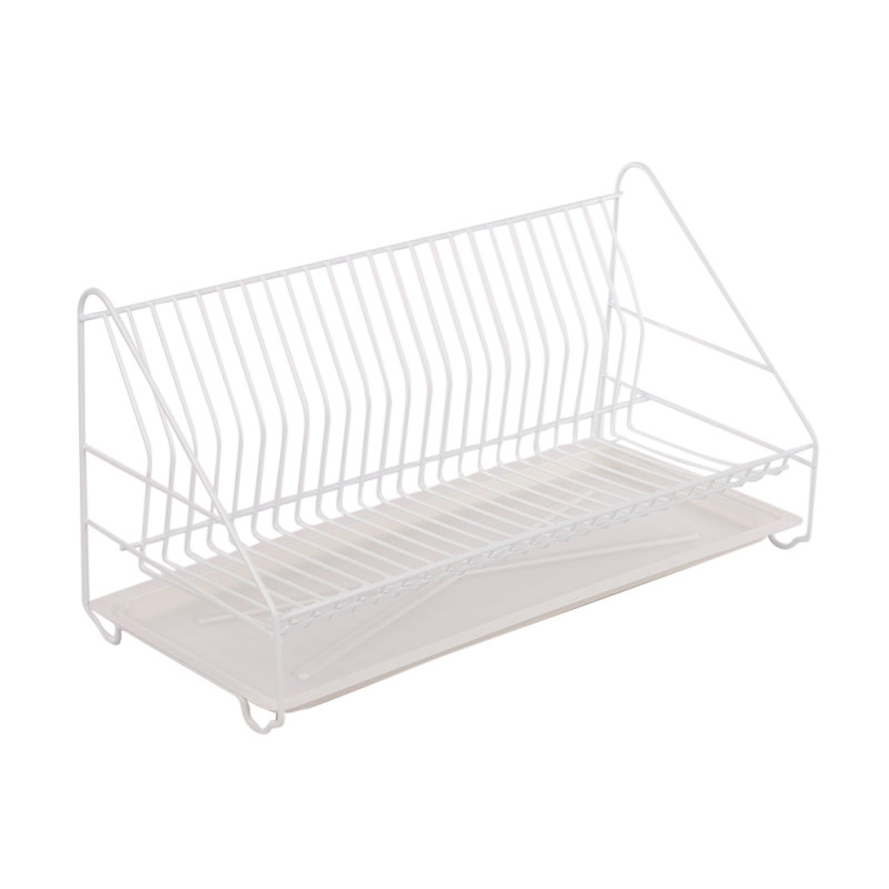Suszarka do naczyń 1-poziomowa 50cm biała z tacką EAN: 5906551040661 Suszarka do naczyń 1-poziomowa 50cm biała z tacką EAN: 5906551040661