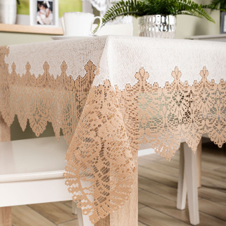 Obrus żakardowy gotowy, szerokość 100cm x wysokość 150cm, kolor 001 naturalny