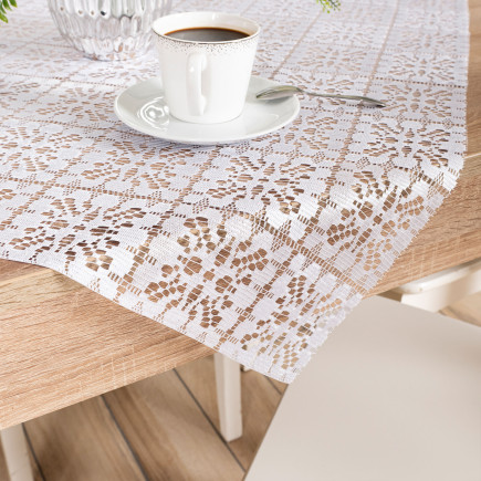 Serweta żakardowa gotowa, szerokość 80cm x wysokość 80cm, kolor 001 biały