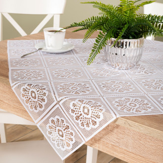 Serweta żakardowa gotowa, szerokość 80cm x wysokość 80cm, kolor 001 biały