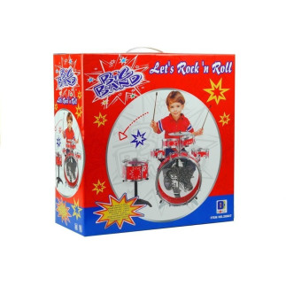 Duża perkusja 6 bębnów + talerz + pedał zabawka