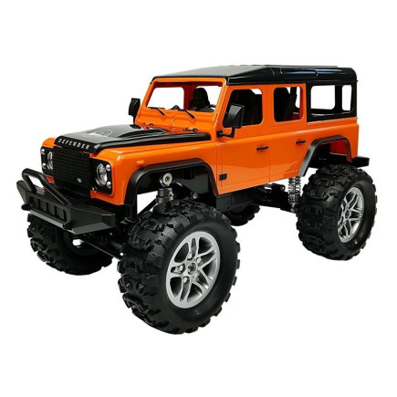 Auto zdalnie sterowane land rover defender r/c pomarańczowe 1:14