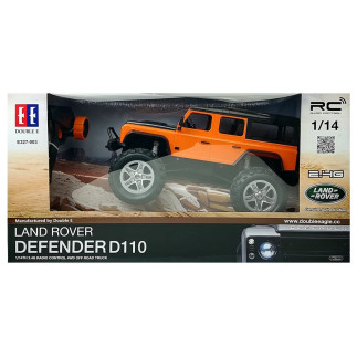 Auto zdalnie sterowane land rover defender r/c pomarańczowe 1:14