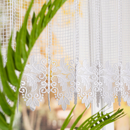 Firanka gipiurowa, wysokość 130cm, kolor 001 biały