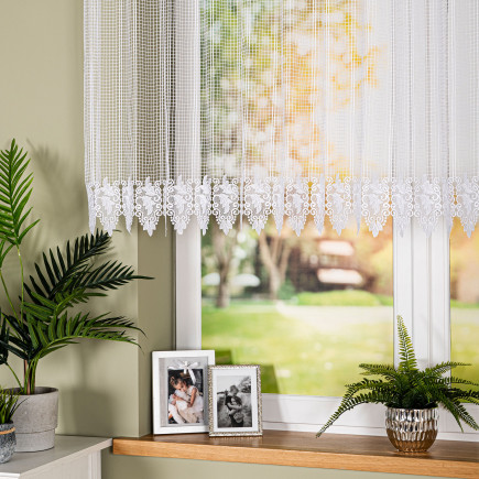 Firanka gipiurowa, wysokość 130cm, kolor 001 biały 016409