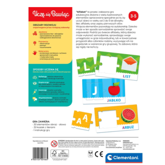 Gra edukacyjna alfabet uczę się bawiąc język polski clementoni 50766